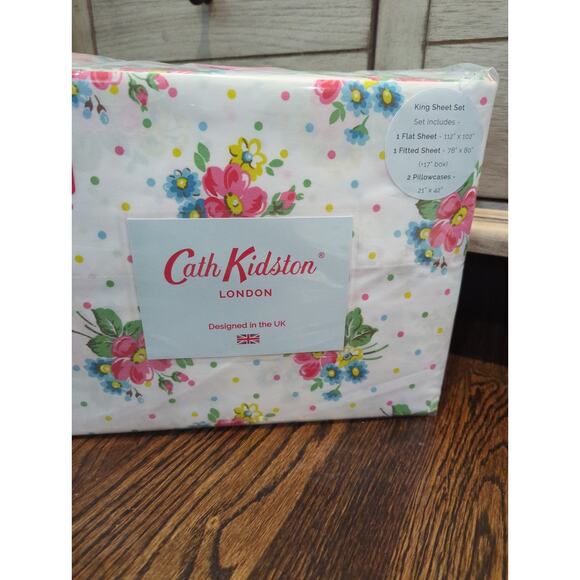 Cath Kidston Floral Bunches King Size Sheet Set - Picture 1 of 4